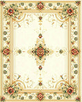Gold Floral Medallion Intricate Rug