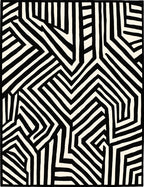 Bold Black White Geometric Abstract Rug
