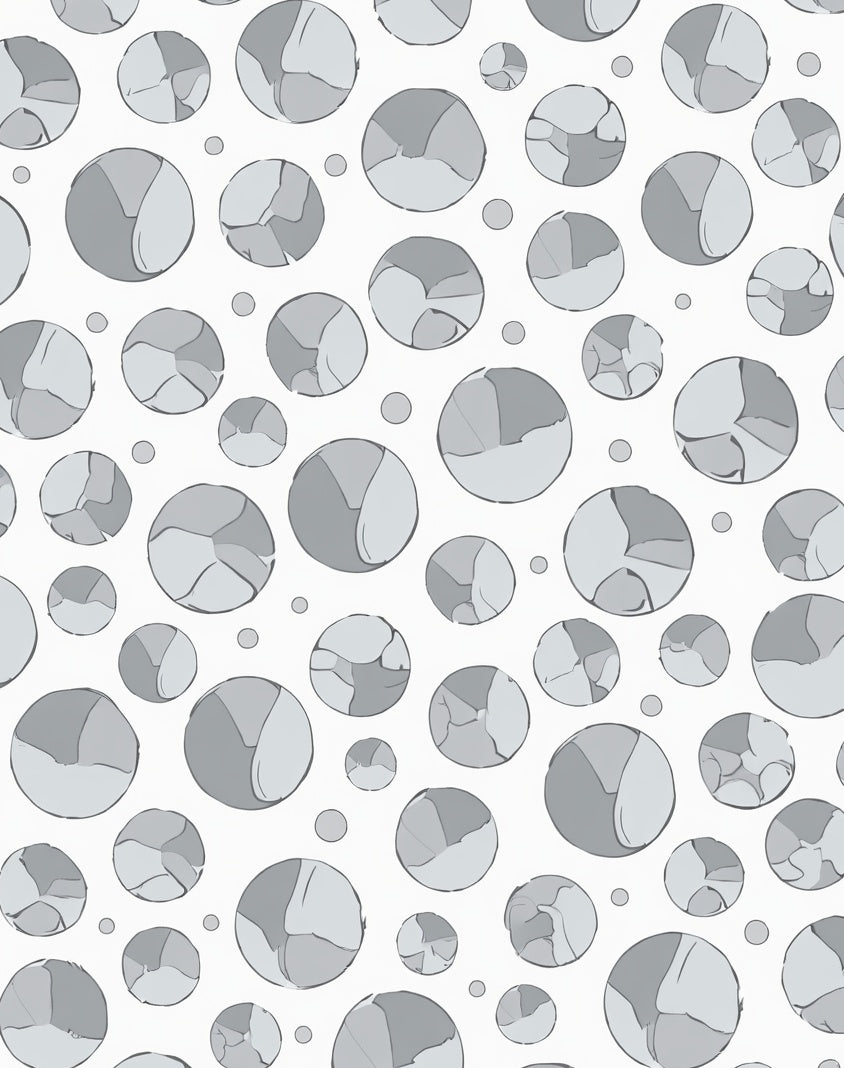 Abstract Cracked Circles Pattern Rug