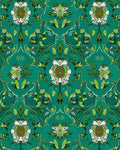 Emerald Floral Art Nouveau Pattern Rug