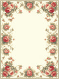 Classic Floral Rose Border Design Rug