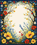 Floral Archway Garden Pattern Rug