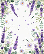 Lavender Daisy Floral Whimsical Rug