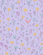 Pastel Floral Sketch Pattern Rug