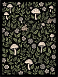 Enchanted Woodland Mushroom Floral Pattern Rug