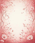 Romantic Vintage Floral Vines Design Rug