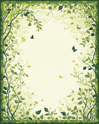 Lush Greenery Flying Birds Border Rug