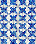 Geometric Blue floral Pattern Rug