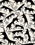 Bold Abstract Animal Silhouette Pattern Rug