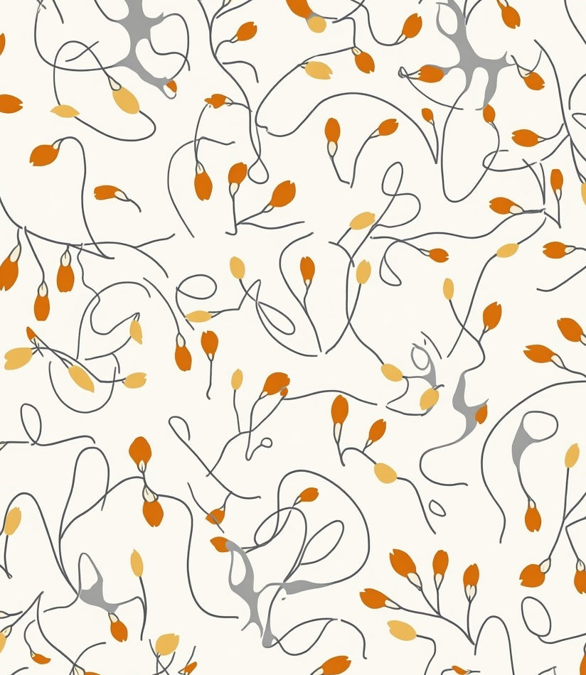 Modern Floral Vine Pattern Rug