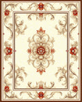 Ornate Floral Scrollwork Elegant Rug