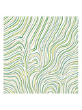 Wavy Wood Grain Green Gold Rug