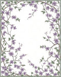Delicate Lavender Floral Vine Accents Rug