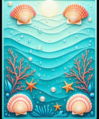 Oceanic Shells And Coral Pattern Rug