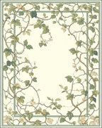 Vine And Blossom Pattern Rug