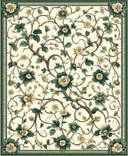 Elegant Floral Vine Pattern Rug