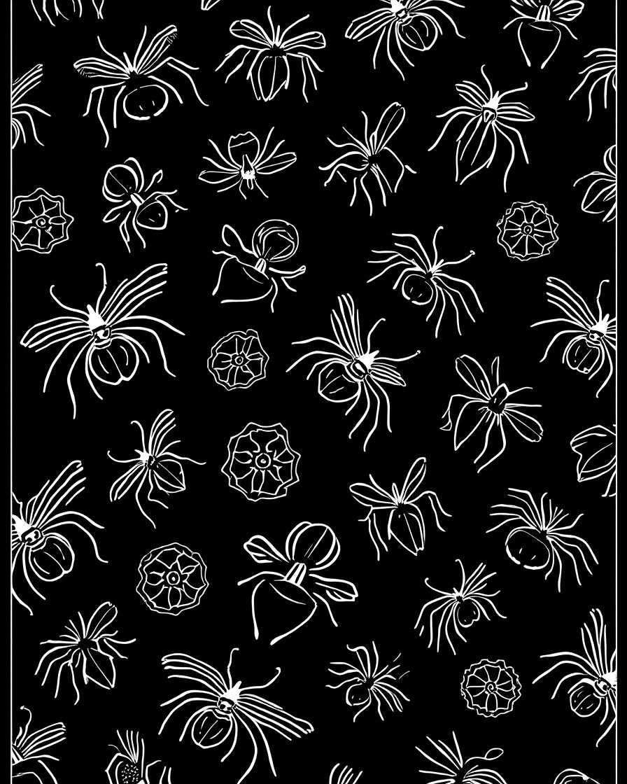 Spooky Spider Outline Print Rug