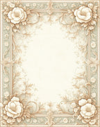 Subtle Floral Beige Ivory Pastel Accent Rug