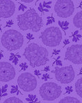 Floral Swirl Pattern on Purple Background Rug