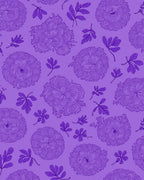 Floral Swirl Pattern on Purple Background Rug