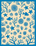 Ocean Life Coral Starfish Pattern Rug