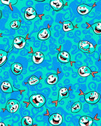 Whimsical Fish Patterned Ocean Rug