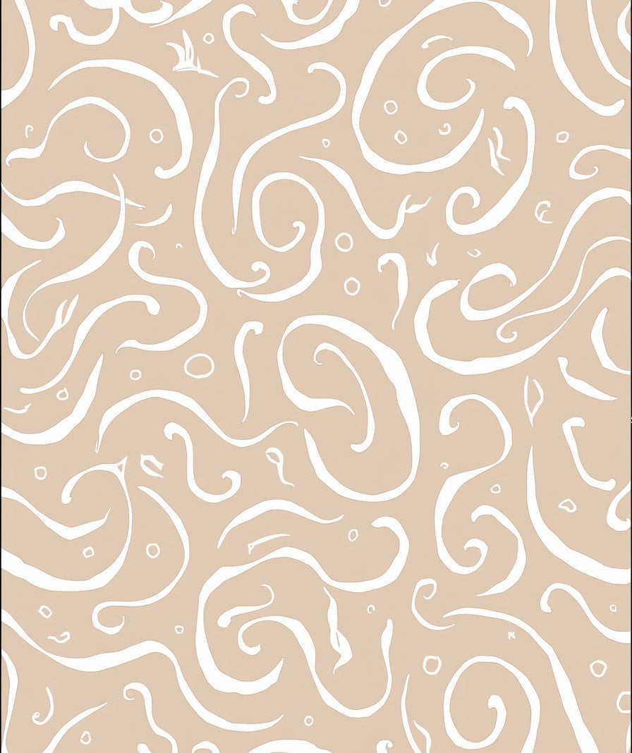 Abstract Swirls Whimsical Pattern Rug