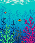 Ocean Coral Reef Vibrant Fish Design Rug