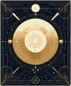 Celestial Galaxy Geometric Abstract Rug