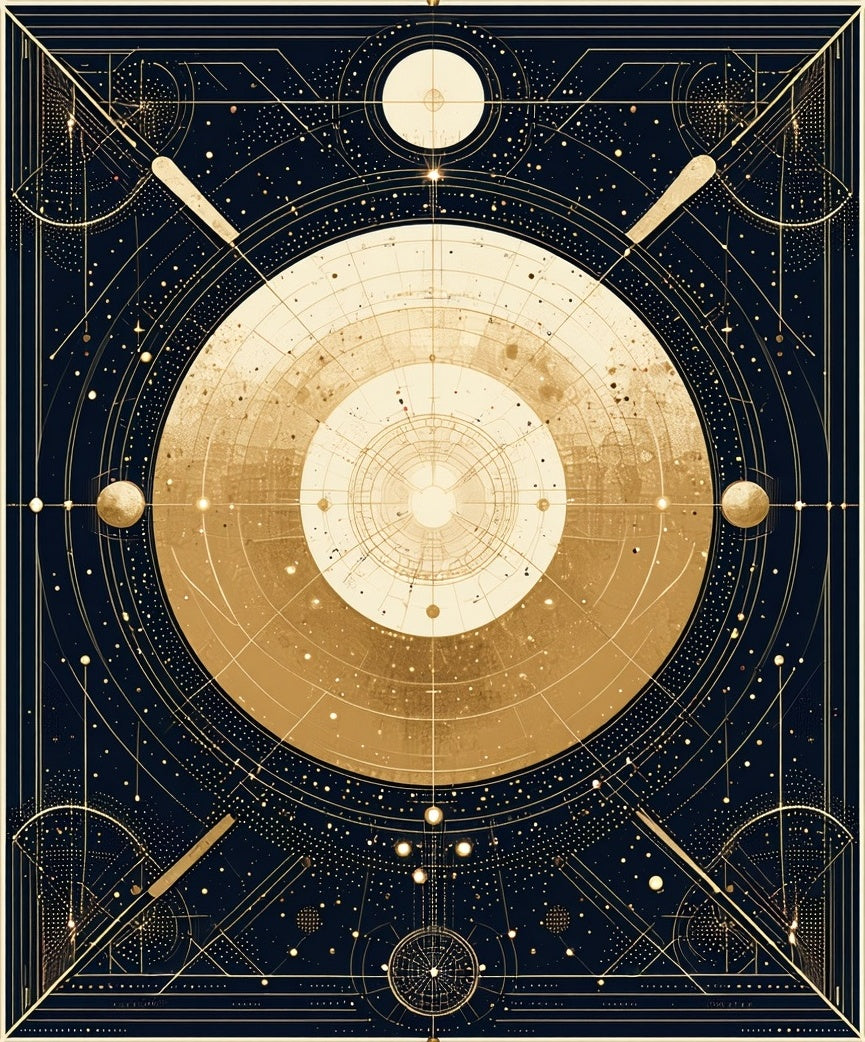 Celestial Galaxy Geometric Abstract Rug