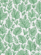 Lush Green Leafy Botanical Pattern Rug