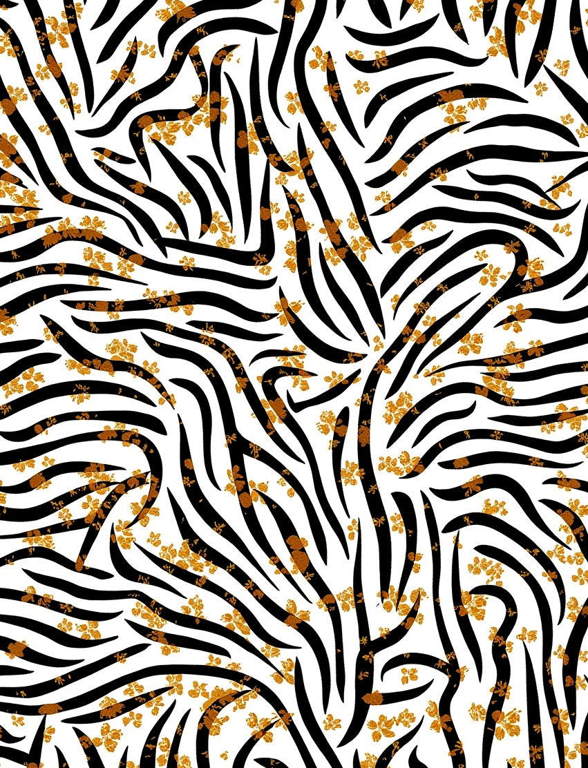 Abstract Zebra Floral Pattern Design Rug