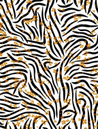 Abstract Zebra Floral Pattern Design Rug