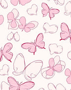 Pink Butterfly Pattern Design Rug