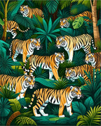 Jungle Tiger Wildlife Pattern Rug
