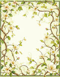 Floral Vine Delicate Pattern Rug