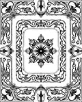 Elegant Abstract Floral Scrollwork Design Rug