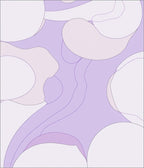 Abstract Pastel Lavender Waves Rug