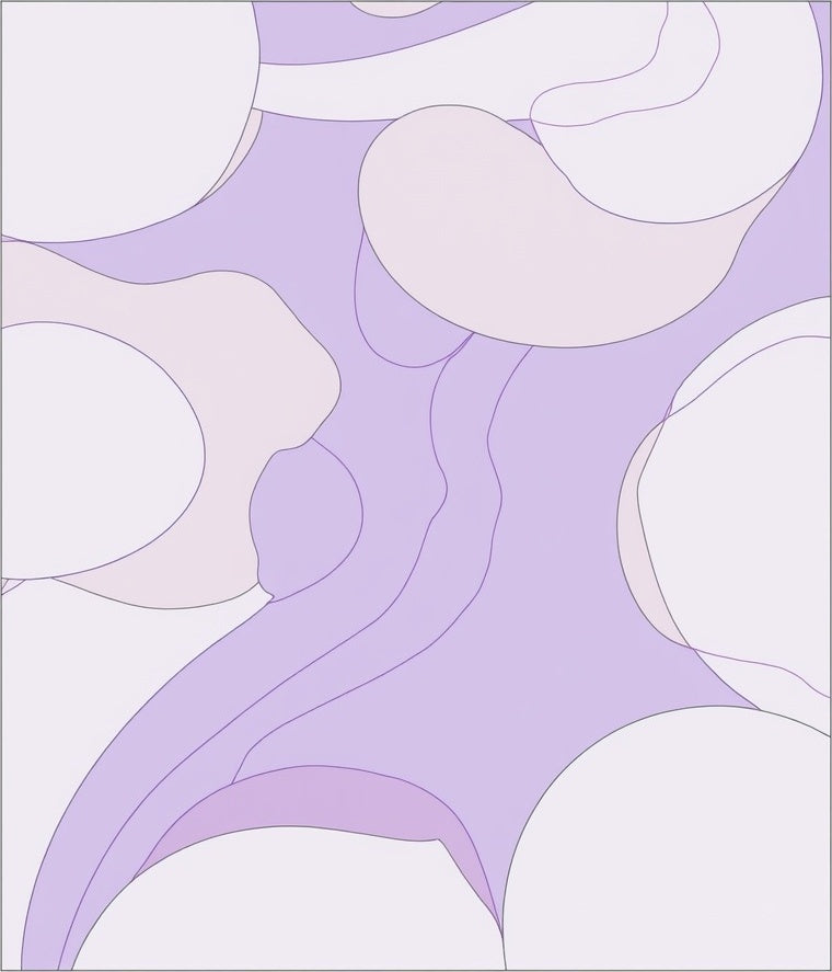 Abstract Pastel Lavender Waves Rug