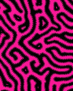 Vivid Pink Organic Maze Pattern Rug