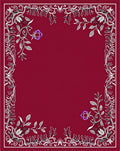 Elegant Floral Vines Border Design Rug