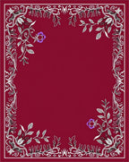 Elegant Floral Vines Border Design Rug
