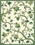 Green Floral Vine Pattern Rug