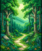 Enchanting Forest Path Whimsical Design Rug