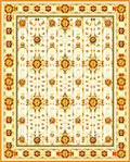Elaborate Floral Medallion Pattern Rug