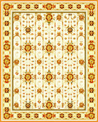 Elaborate Floral Medallion Pattern Rug