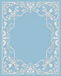 Art Nouveau Floral Scroll White Rug
