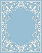 Art Nouveau Floral Scroll White Rug