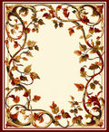 Ornate Floral Vines Autumn Rug