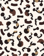 Abstract Earthy Tones Organic Shapes Rug